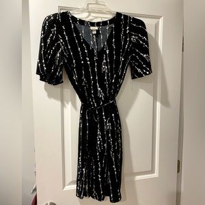 A New Day Black Floral Pattern Dress